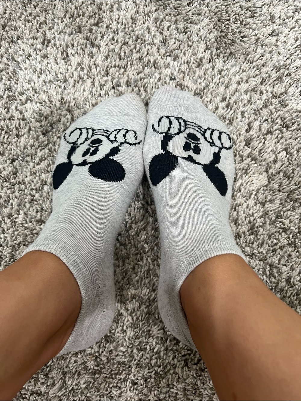 Women’s Mickey gray ankle socks/ not new